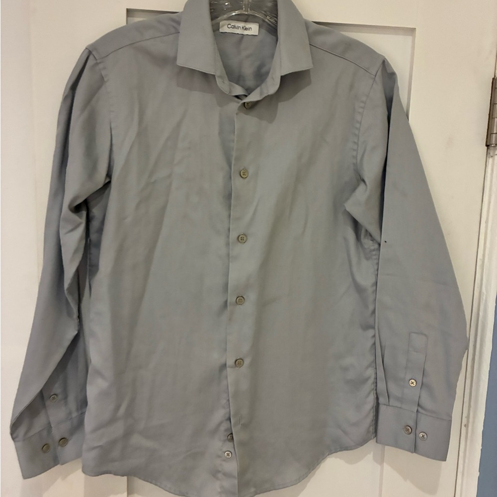 Calvin Klein Men's Light Gray Dress Shirt